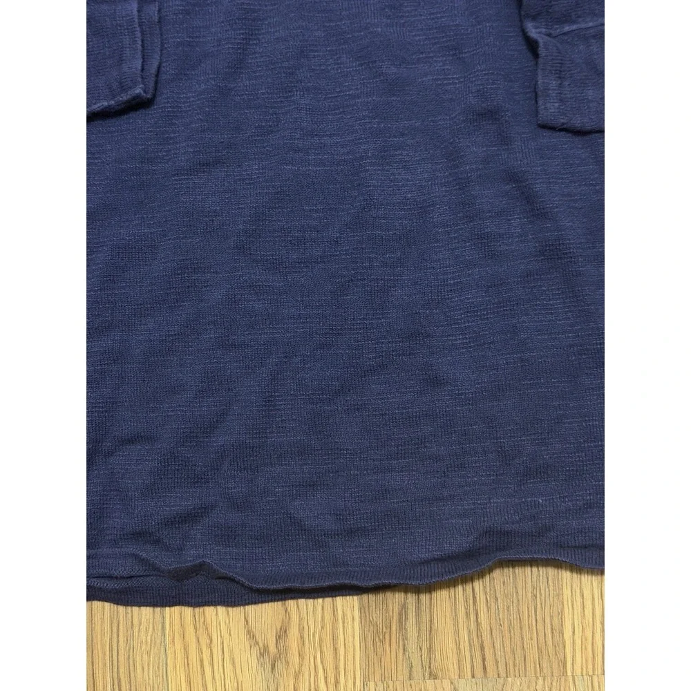 John Varvatos USA Sweater Mens Extra Large Cotton Linen Crewneck Navy XL